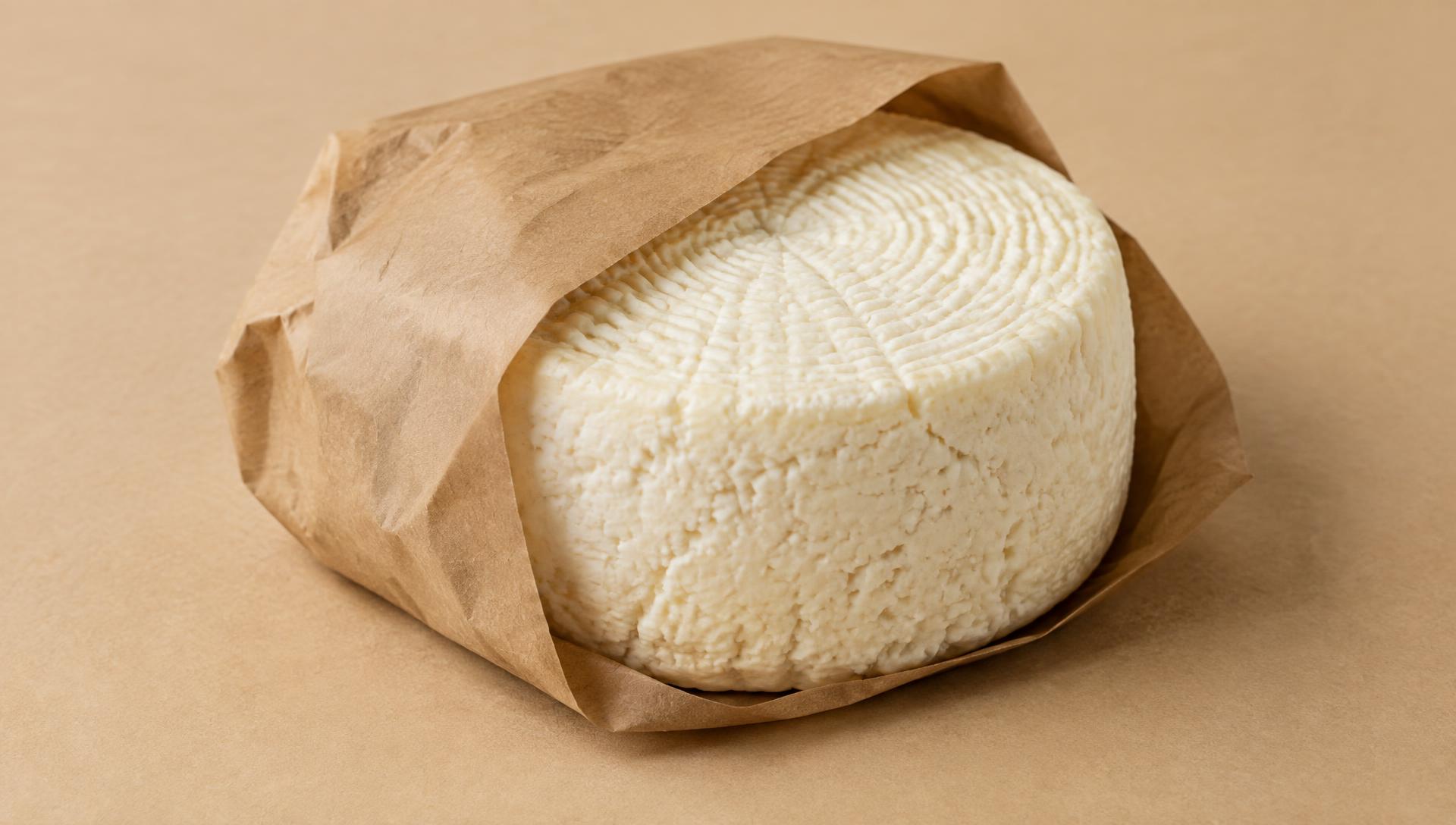 Queso fresco envuelto en papel